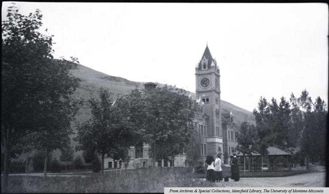 Main Hall and the bike shed - circa 1910